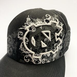 Nike North Carolina UNC Tar Heels Hat Black White Gray Floral Embroidery Cap